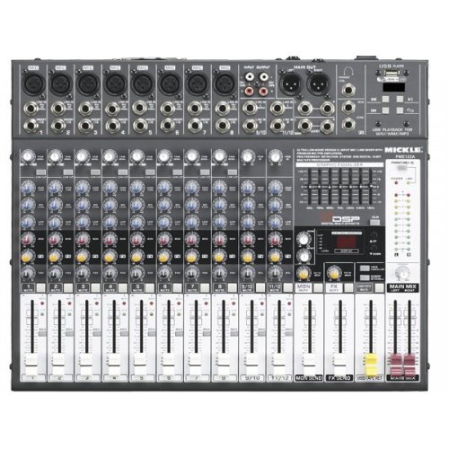 Powermixer PME122A DSP czytnik USB (MP3, WAV), Bluetooth | 2x320W/RMS/4ohm.